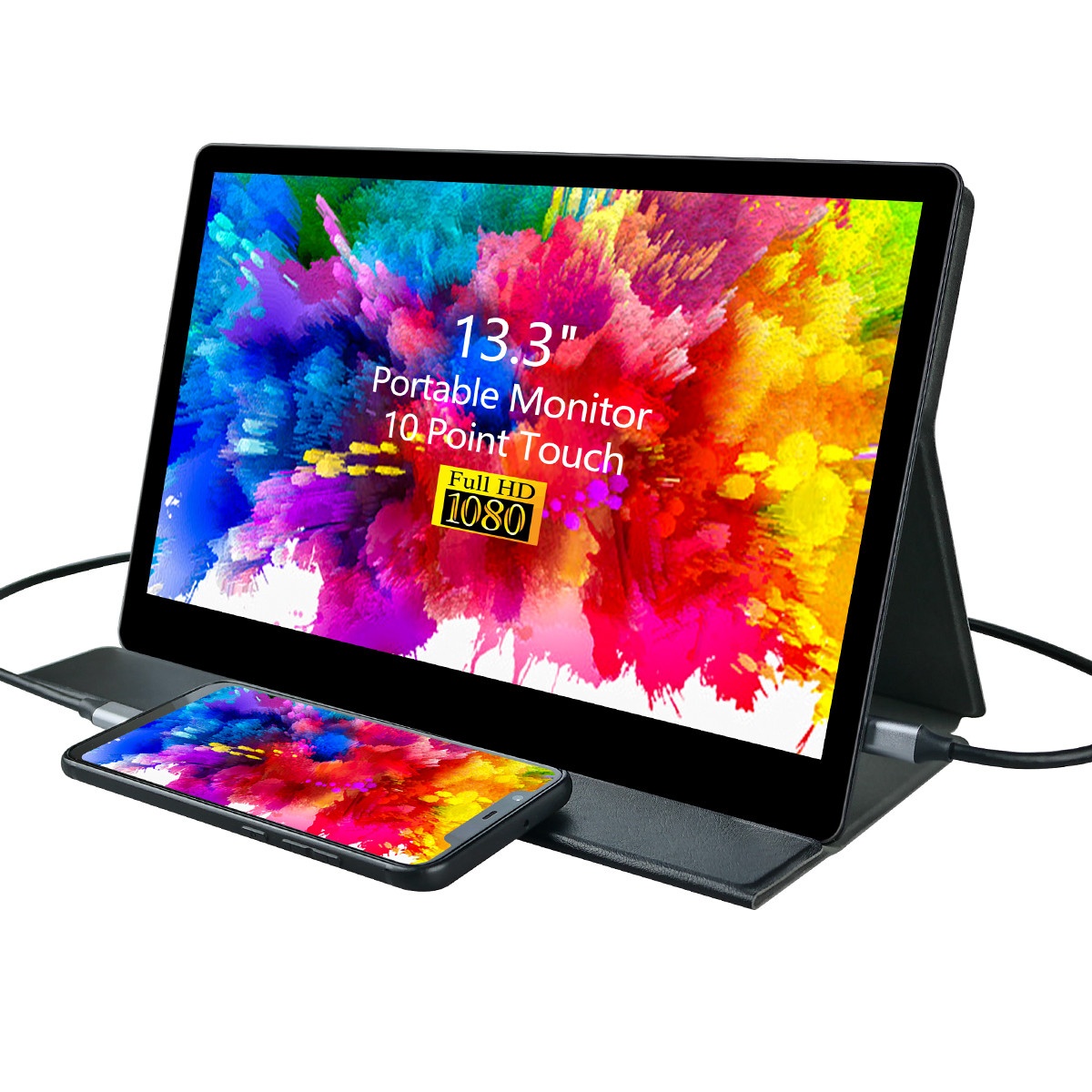 13,3 tragbarer Monitor Zoll IPS-Schirm LCD 178 Grad-zweite für Laptop